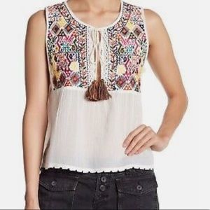 Free people Lohri embroidered top, size small